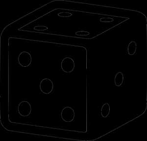 Six Sided Dice Outline PNG