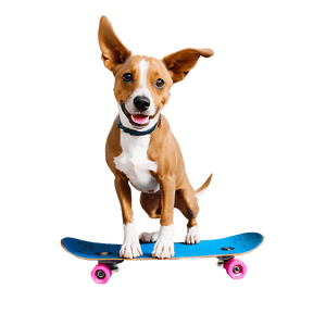 Skateboarding Dog PNG pbf7 PNG with transparent background