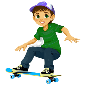 Skateboarding Kids PNG pcd57 PNG with transparent background