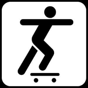Skateboarding Pictogram PNG with transparent background
