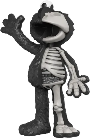 Skeletal Elmo Artwork PNG Image