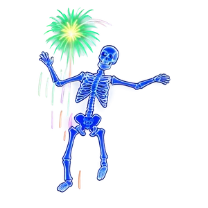 Skeleton Dancing With Fireworks Png Lny65 PNG Image