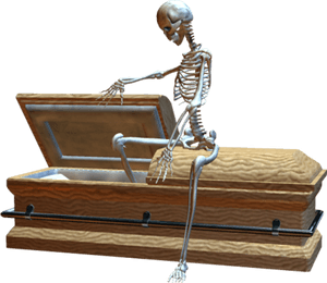 Coffin, Png, And Skeleton Image - Skeleton In Coffin Png PNG image with transparent background