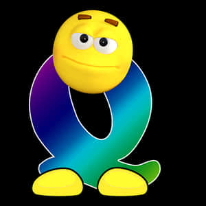 Skeptical Emojion Letter B Graphic PNG image with transparent background