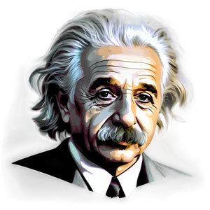 Sketch Of Albert Einstein Png Bgn PNG Image