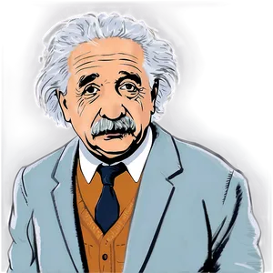 Sketch Of Albert Einstein Png Wpi5 PNG Image