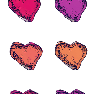 Sketched Heart Design PNG 86 PNG