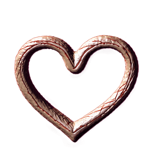 Sketched Heart Design PNG cri PNG