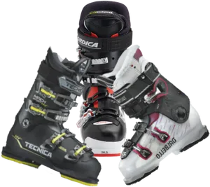 Ski Boots Collection PNG Image