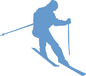 Skiing Silhouette Graphic PNG Image