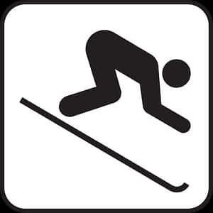Skiing Symbol Icon PNG with transparent background