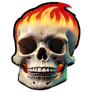 Skull In Blaze Png Hfd PNG Image