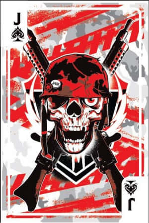 Skull Jack Playing Card PNG with transparent background
