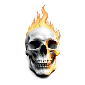 Skull On Fire Drawing Png 06252024 PNG Image