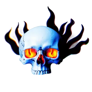 Skull With Flames Background Png 06252024 PNG Image