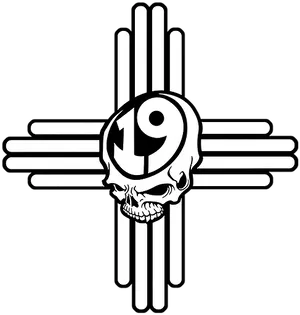 Skull Zia Symbol Graphic PNG Image