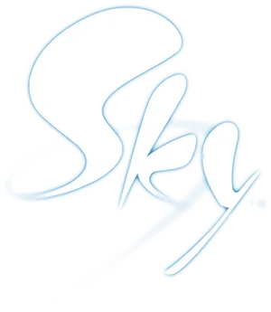 Sky Logo Neon Glow PNG Image