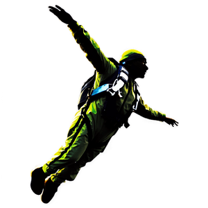 Skydiving Silhouette PNG qhi35 PNG