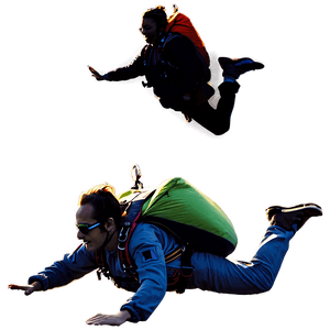 Skydiving Sunset Silhouette PNG 47 PNG