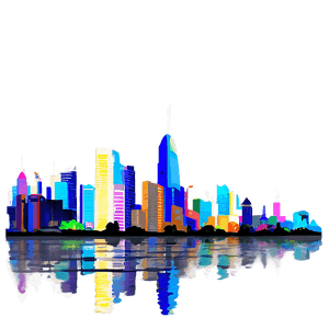 Skyline with Birds PNG 06202024 PNG with transparent background