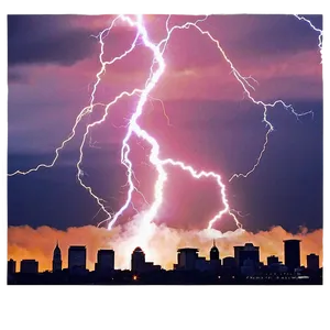 Skyline With Lightning Png Kqe83 PNG Image