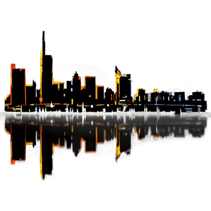 Skyline with Reflection PNG xbu PNG with transparent background