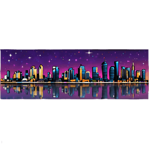 Skyline with Stars PNG wsu PNG with transparent background