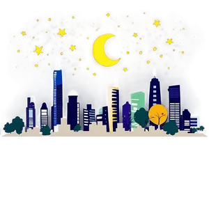 Skyline With Stars Png Wtx74 PNG Image