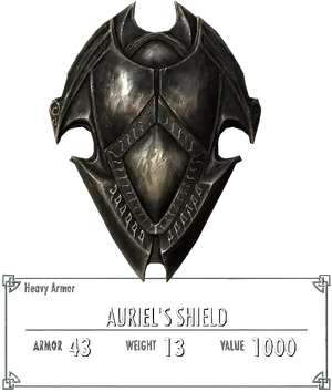 Skyrim Auriels Shield Graphic PNG Image