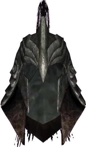 Skyrim Daedric Helmet3 D Model PNG Image