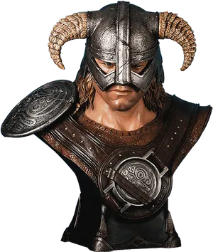 Skyrim Horned Helmet Cosplay PNG Image