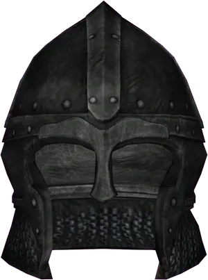 Skyrim Iron Helmet Graphic PNG Image