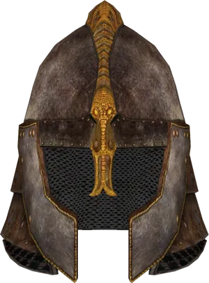 Skyrim Iron Helmet3 D Model PNG Image