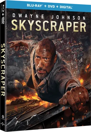 Skyscraper Movie Blu Ray Cover PNG Image