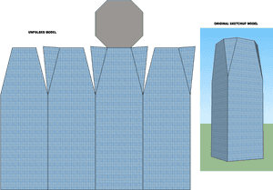 Skyscraper Paper Model Template, HD Png Download PNG image with transparent background