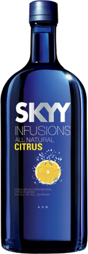 Skyy Infusions Citrus Vodka Bottle PNG Image