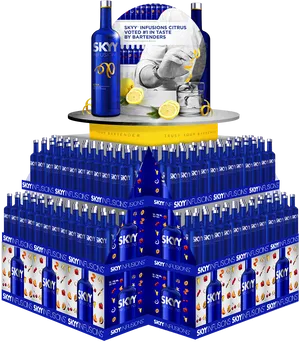 Skyy Infusions Citrus Vodka Display PNG Image