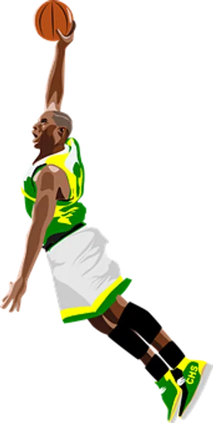 Slam Dunk Illustration PNG Image