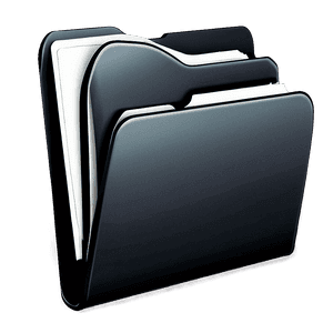 Sleek Black Folder Graphic PNG fth66 PNG