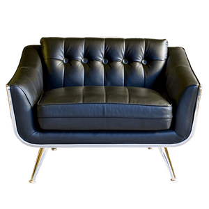 Sleek Black Leather Armchair PNG pgp PNG