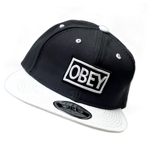 Sleek Black Obey Hat Png Rpq20 PNG Image