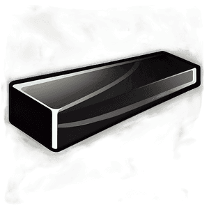 Sleek Black Rectangle Icon PNG foy PNG
