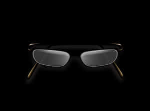 Sleek Black Sunglasseson Dark Background PNG image with transparent background