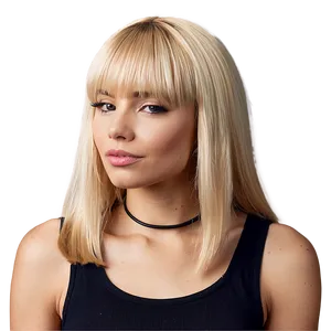 Sleek Blonde Bangs Design Png Juf PNG Image