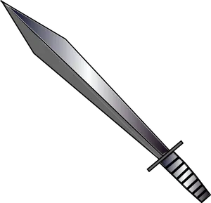 Sleek Steel Sword Illustration PNG Image