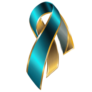 Sleek Teal Ribbon Design PNG ayx15 PNG