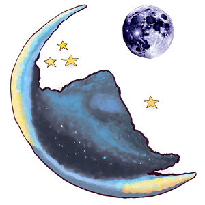 Sleep on Moon PNG ksr PNG image with transparent background