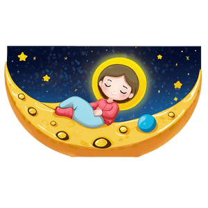 Sleep on Moon PNG sxk PNG image with transparent background