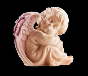 Sleeping Angel Sculpture PNG image with transparent background