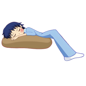 Sleeping Anime Character PNG foe PNG image with transparent background